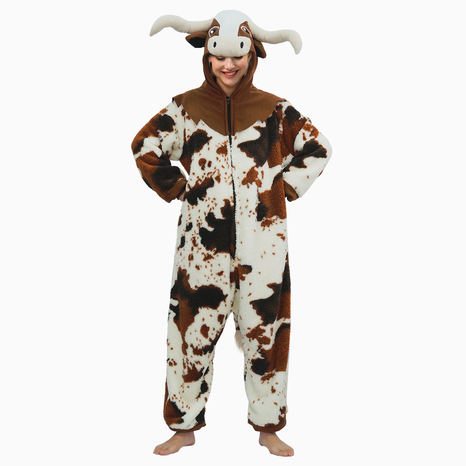 Brown Spotted Cow Onesie - ANACOSPLAYONE