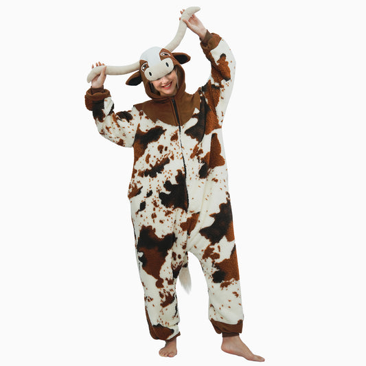 Brown Spotted Cow Onesie - ANACOSPLAYONE