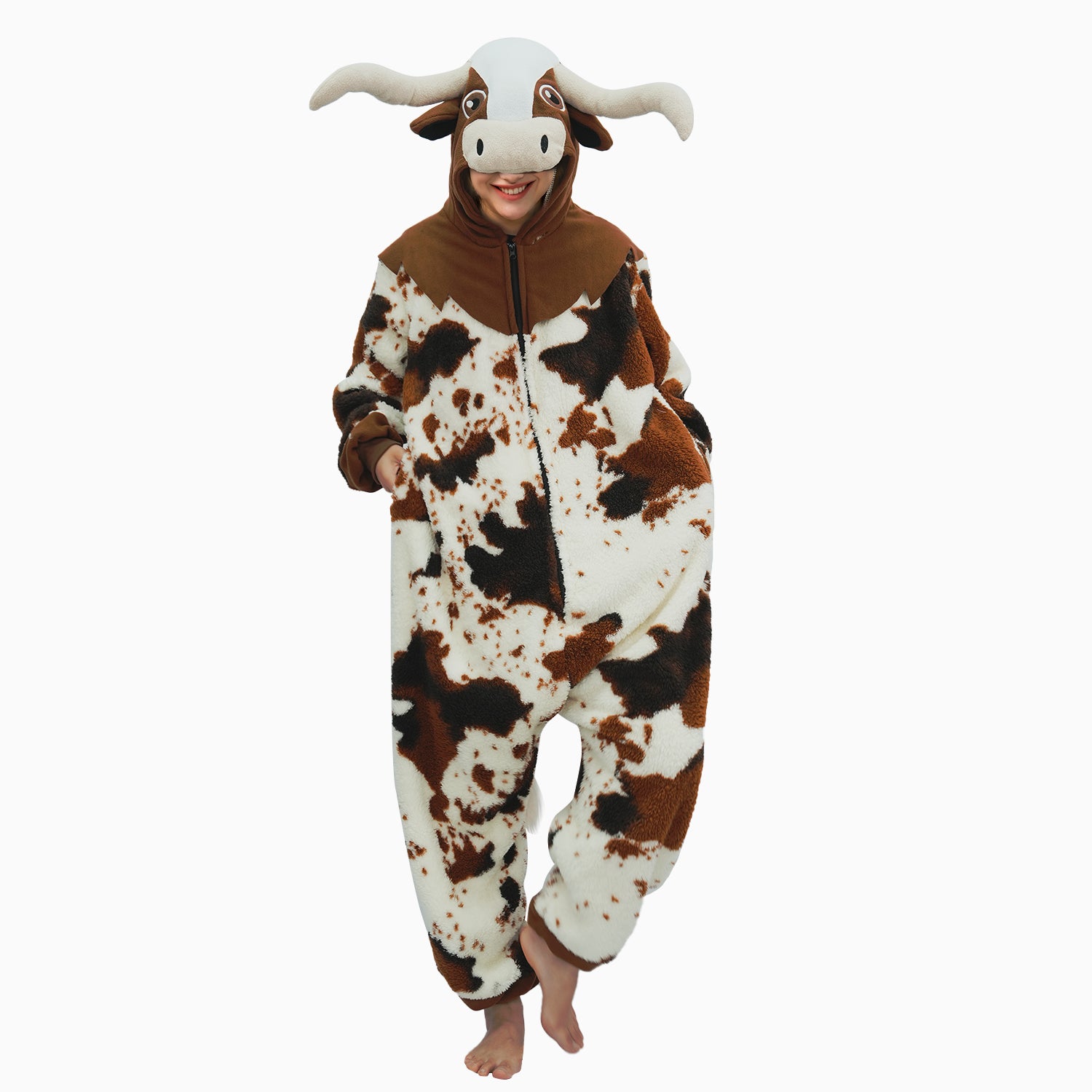 Brown Spotted Cow Onesie - ANACOSPLAYONE